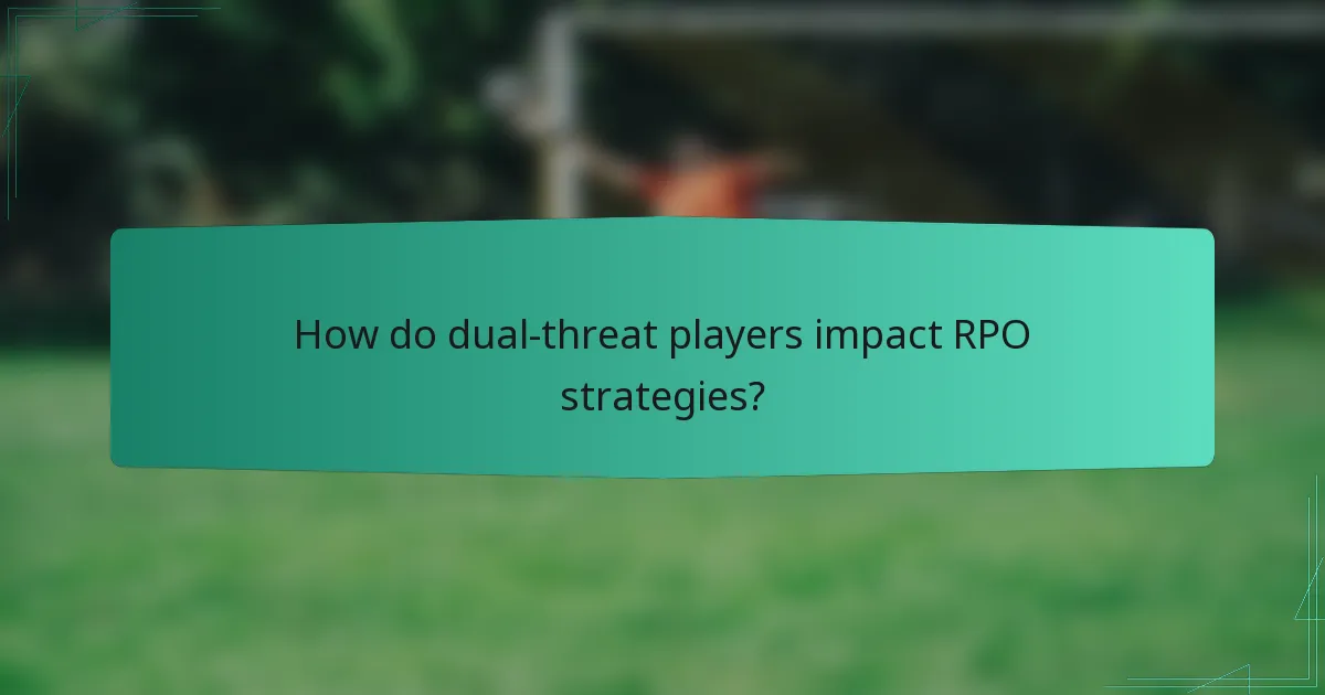 How do dual-threat players impact RPO strategies?
