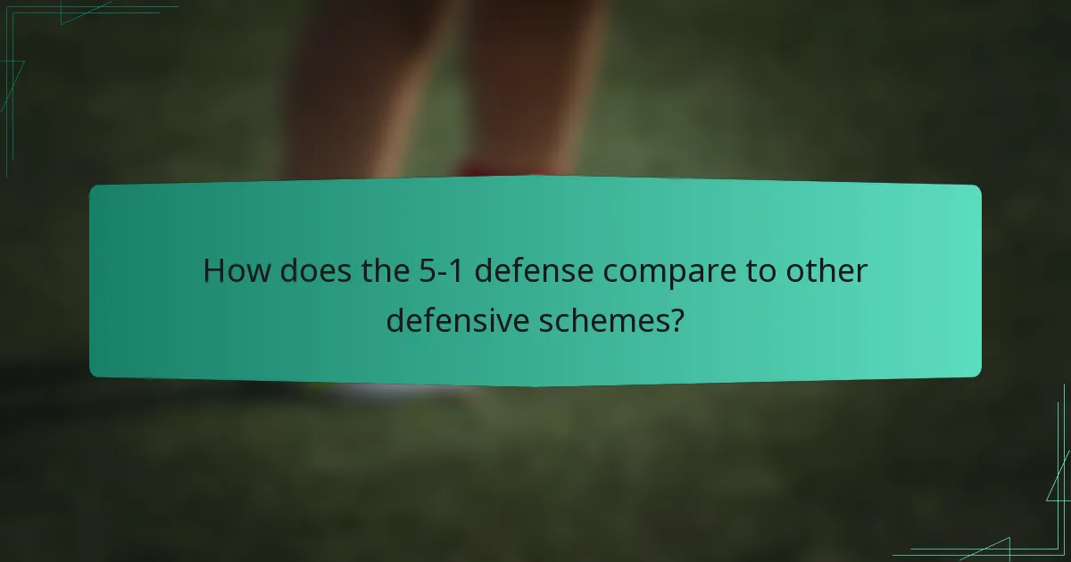 How does the 5-1 defense compare to other defensive schemes?