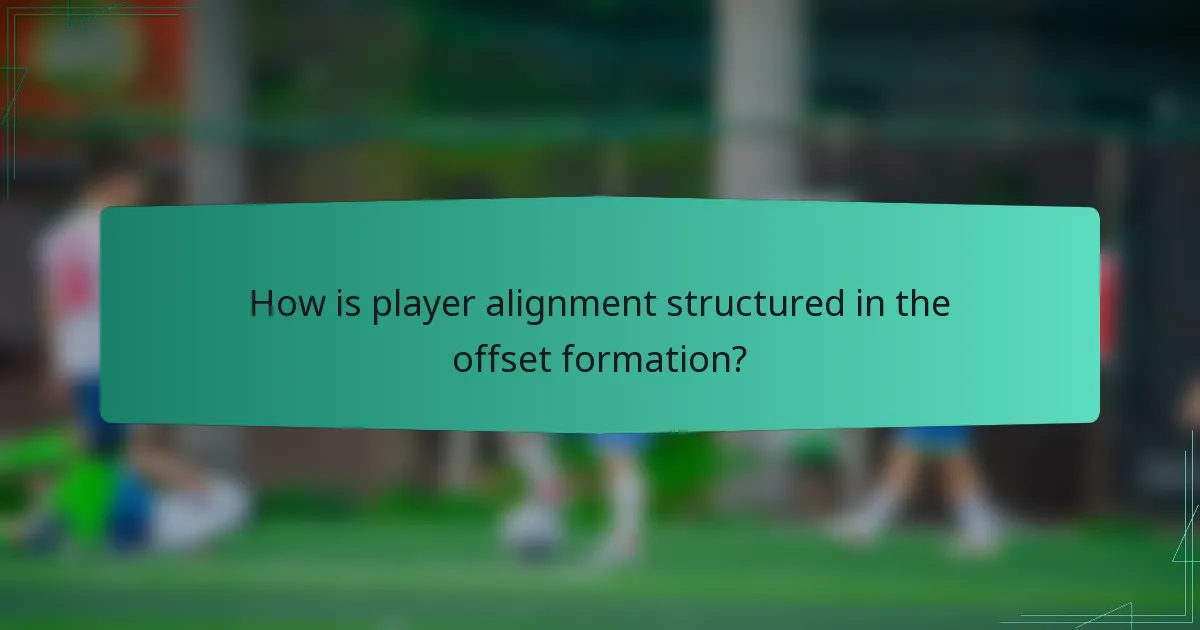 How is player alignment structured in the offset formation?