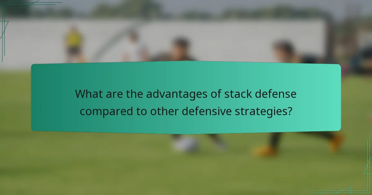 What are the advantages of stack defense compared to other defensive strategies?